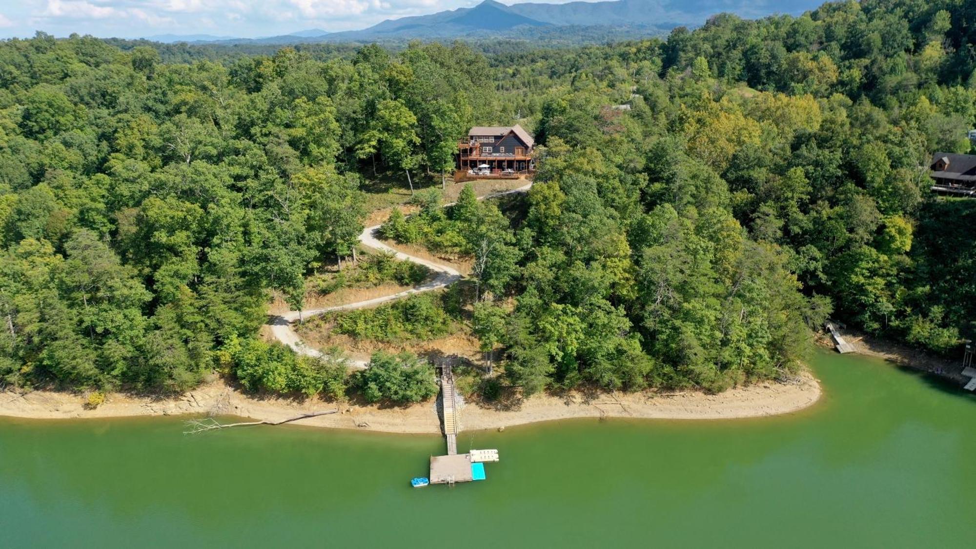 Sunset Cove Lakefront Luxury Lodge With Private Dock แดนดริดจ์ ภายนอก รูปภาพ